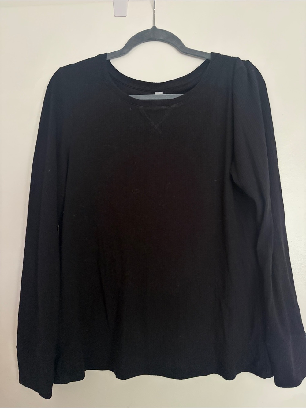 Lorna Jane Black Ribbed Long Sleeve Top